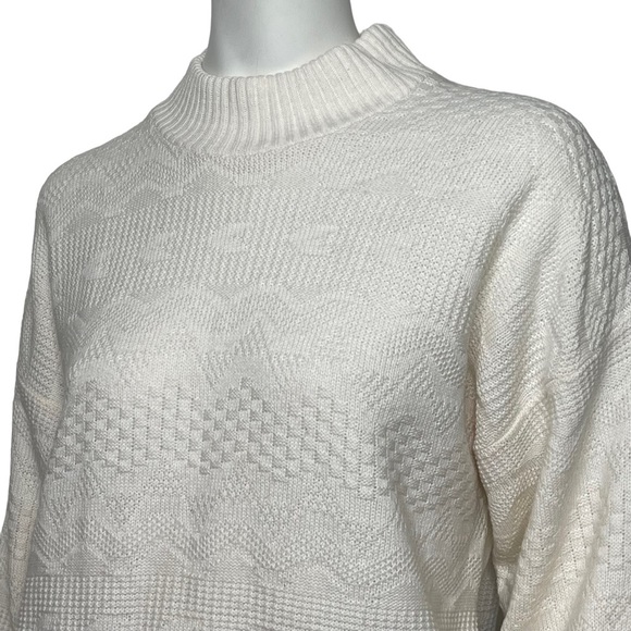 Vintage Oversized Slouchy Knit Sweater Light Academia Neutral Coastal - Picture 3 of 9